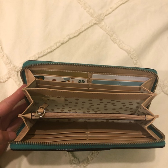Turquoise Kate spade wallet large - Picture 4 of 8